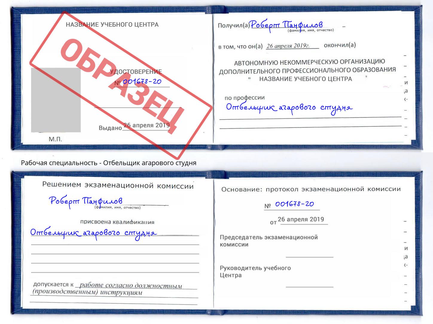 Отбельщик агарового студня Майкоп