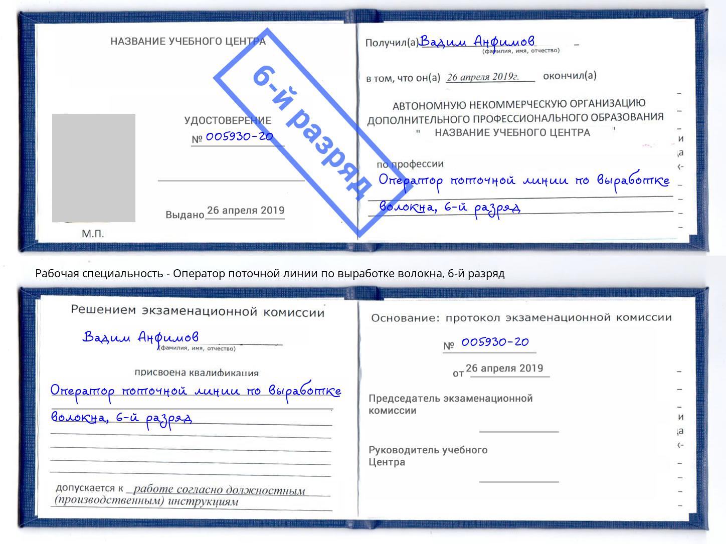 корочка 6-й разряд Оператор поточной линии по выработке волокна Майкоп